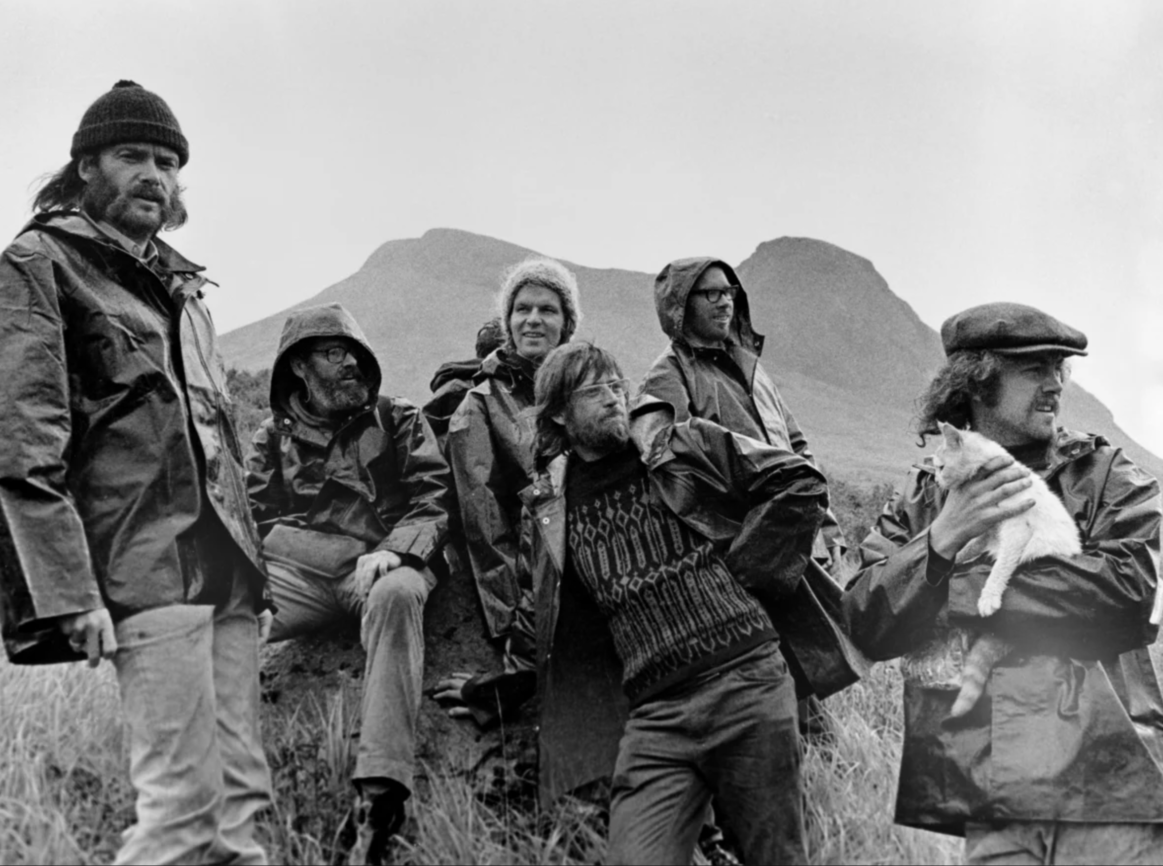 Robert Hunter and other members of the group who took part of the first Greenpeace voyage, which departed Vancouver on the 15th September 1971 to halt nuclear tests in Amchitka.